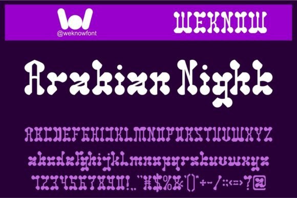Arabian Night: A Display Font That Commands Attention