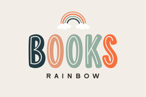 Books Rainbow Font: A Display Font That Delivers Joy in Campaign Visuals