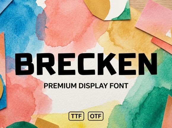 Brecken: A Display Font That Makes Your Handmade Goods Shine