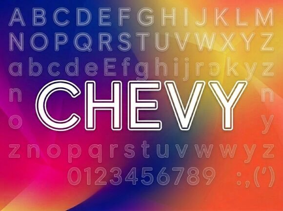 Chevy Font: Bold, Artistic Display Type for Handmade Creations