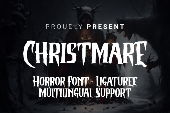 Christmare Font: A Display Typeface for Bold Digital Horror Identity
