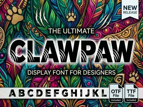 Clawpaw: A Bold Display Font That Commands Attention Online