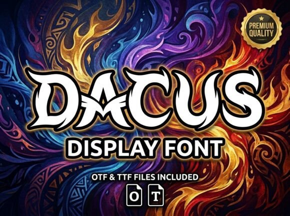 Dacus: A Bold Display Font for Handmade Brands