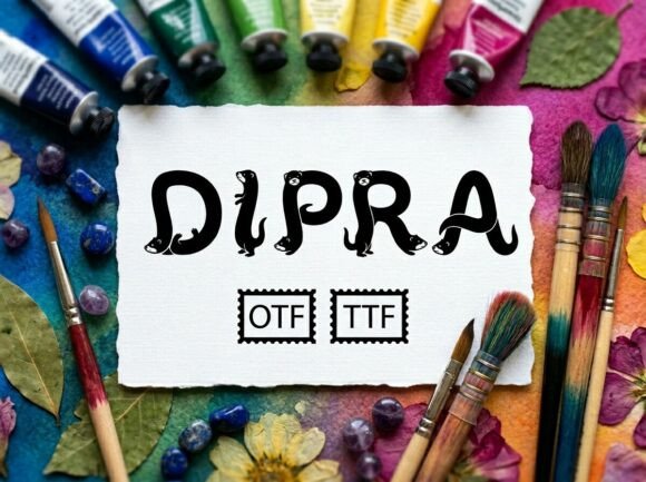 Dipra: A Playful Display Font for Handmade Charm