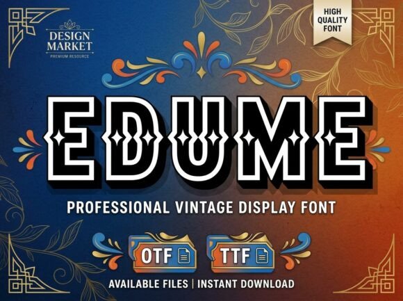 Edume: A Standout Display Font for Handmade Creators