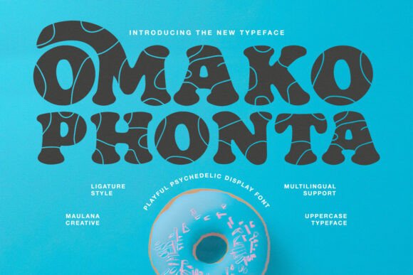 Omako Phonta: A Psychedelic Display Typeface for Bold Digital Identity