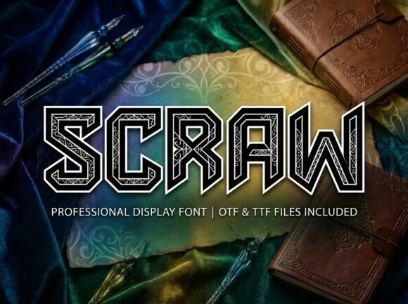 Scraw: A Display Font for Editorial Mystery and Craft