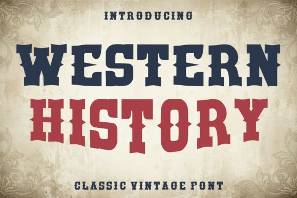 Western History: A Bold Vintage Display Font for Crafters